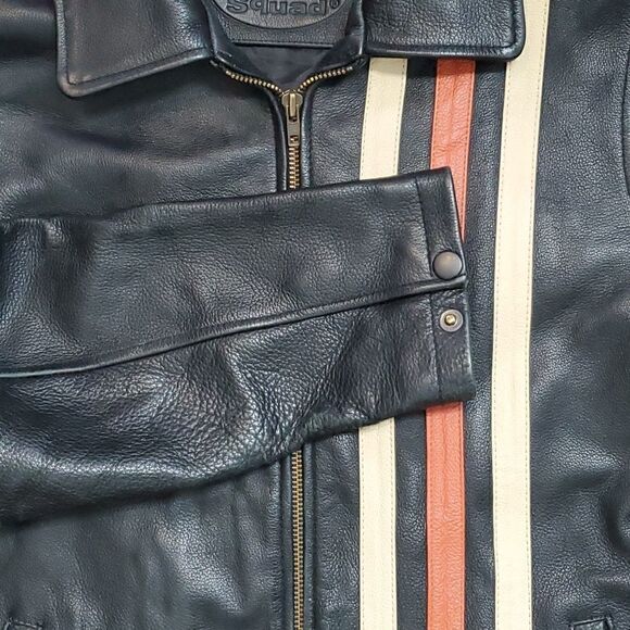 Geek Squad Ladies Leather Embroidered Jacket - Picture 4 of 11